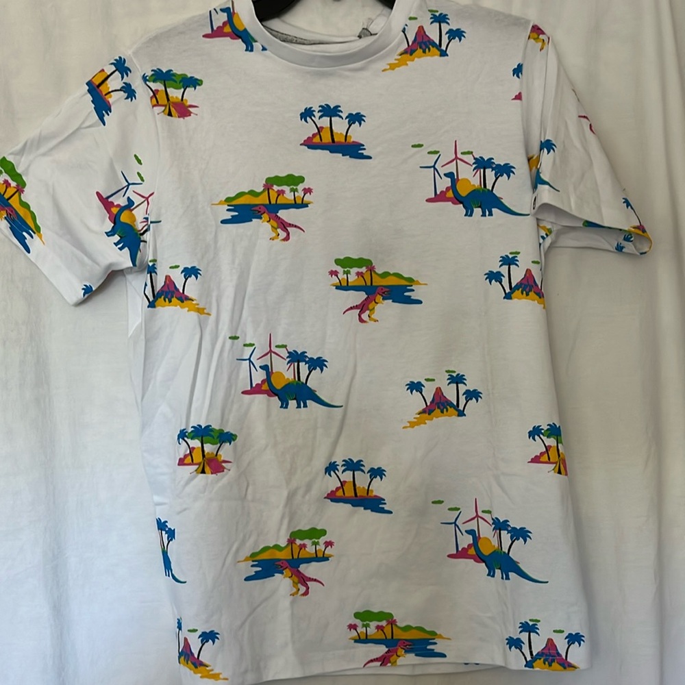 New Free Planet Jurassic Palms Print T-Shirt Small - Picture 2 of 5